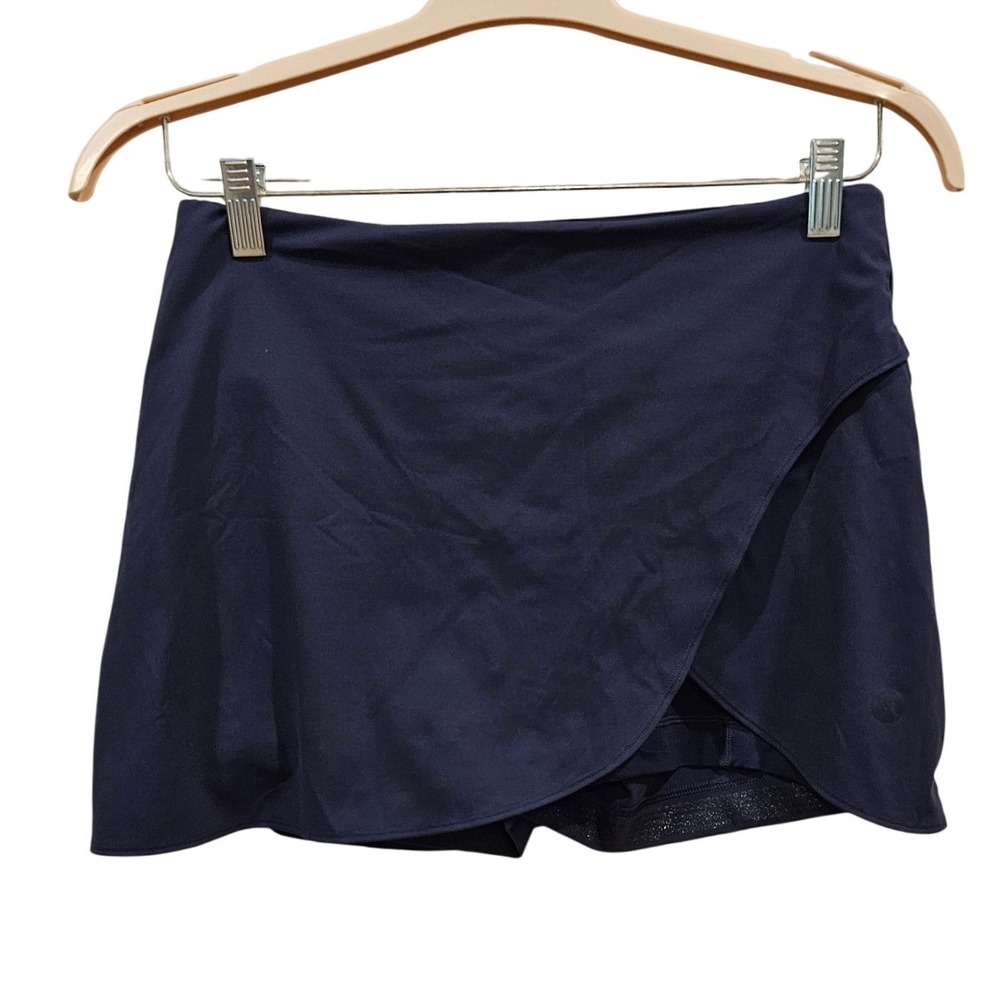 Lululemon Skirt Navy Blue Wrap Front Athletic Skort Size 8 LW8AJMS